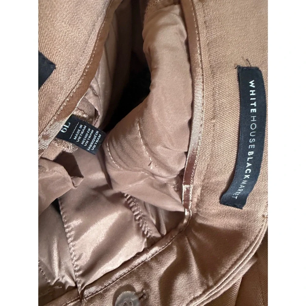 White House Black Market The Slim Pants Womens 6L Brown Excellent Stretch Office